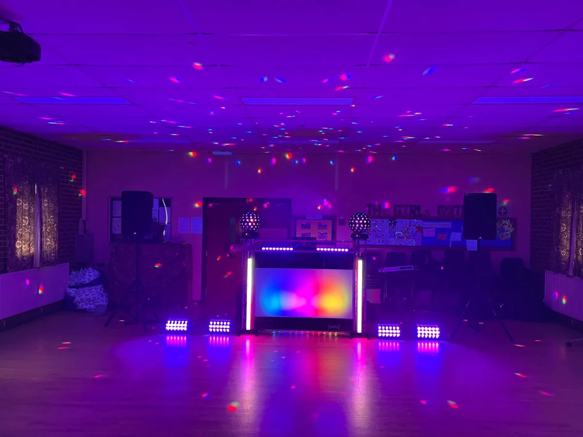 Children's Disco Hire setup