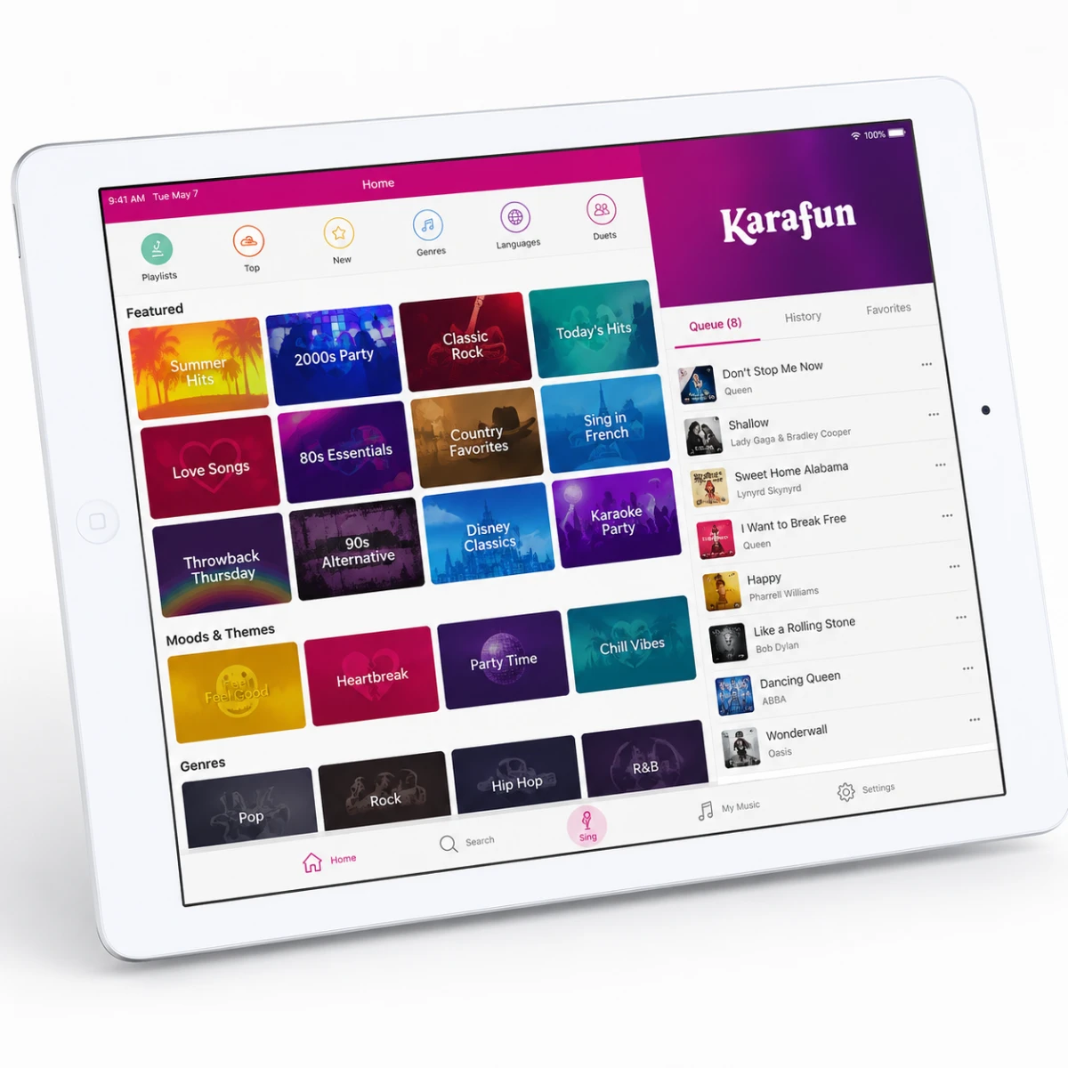 Silent disco hire with iPad and Karafun music platform